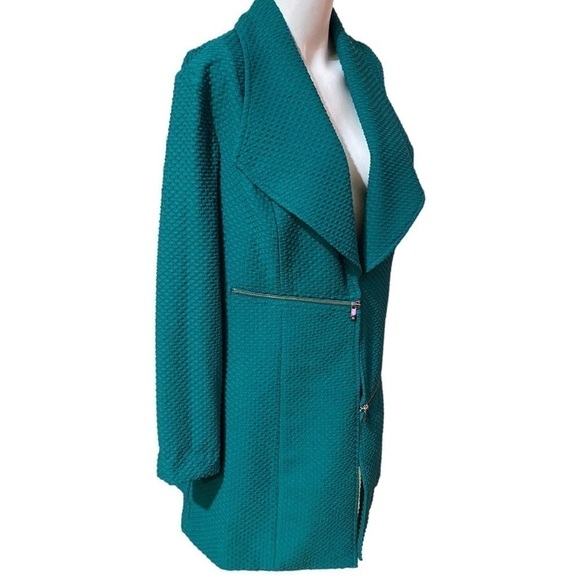 NYGARD Emerald Green Jacket with Zipper Details Size M - Picture 5 of 8